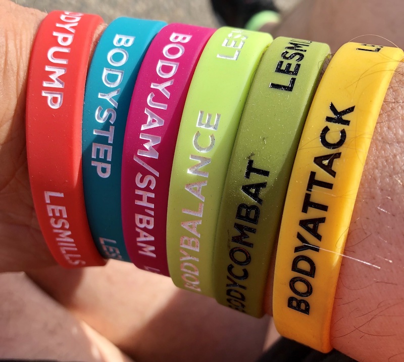 Wrist bands for entry into Les Mills filming classes